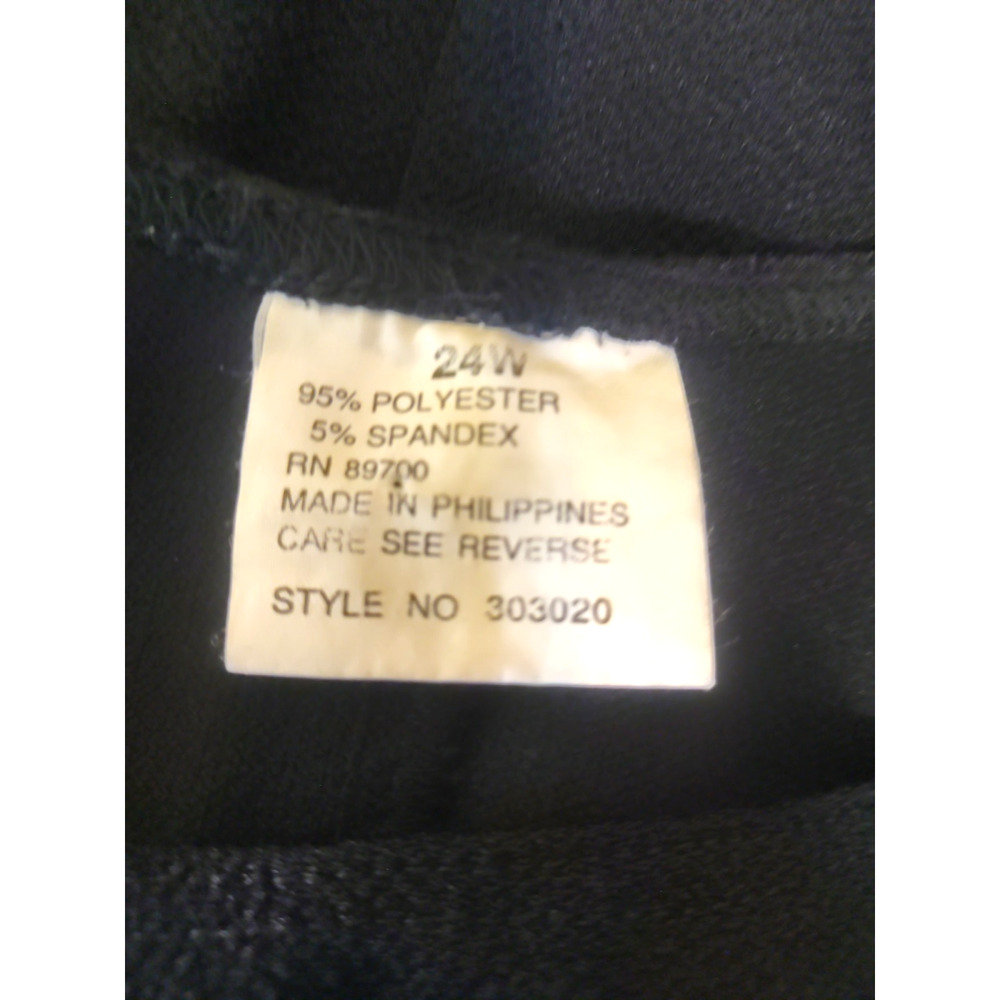 Black Jumper Dress Knee Length Sleeveless Size 24 W Church Business - Picture 4 of 7